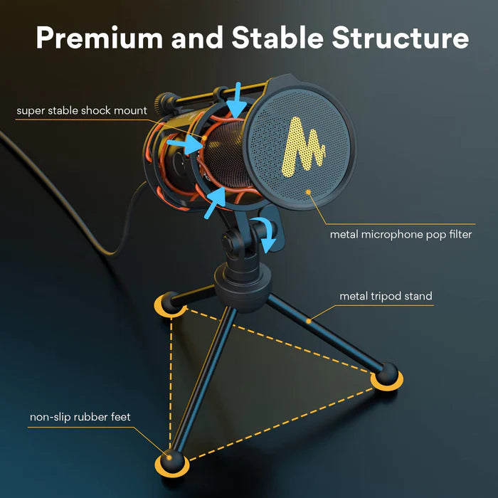 MAONO AU-PM471TS Condenser Cardioid Desktop USB Microphone MAONO AU-PM471TS Condenser Cardioid Desktop USB Microphone